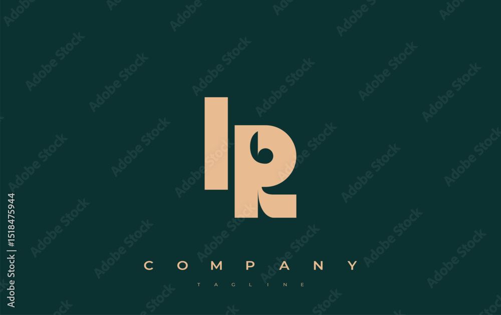 Fototapete ir abstract geometric logo design. modern and elegant logo design with simplistic typography element