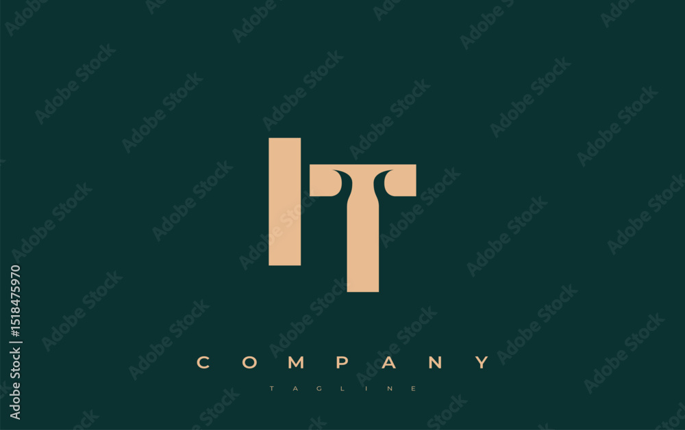 Fototapete it abstract geometric logo design. modern and elegant logo design with simplistic typography element
