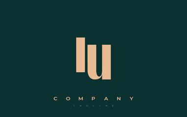 IU Abstract Geometric Logo Design. Modern and elegant logo design with simplistic typography elements, showcasing branding excellence. © Mahamud