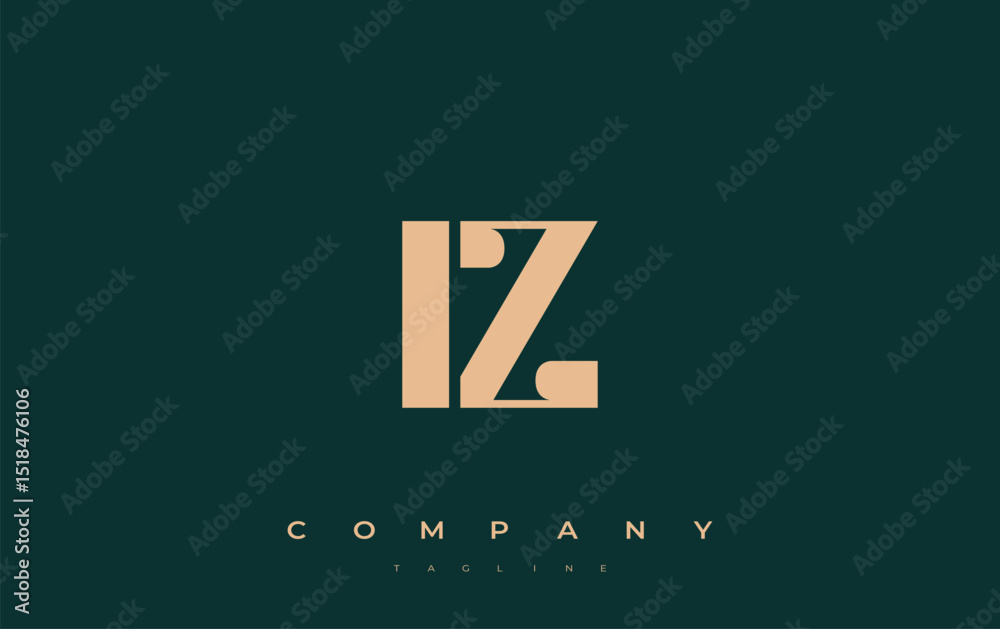 Fototapete iz abstract geometric logo design. modern and elegant logo design with simplistic typography element