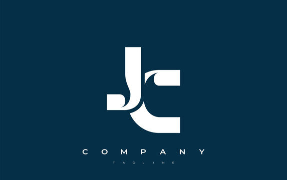 JC Abstract Geometric Logo Design. Modern and elegant logo design with simplistic typography elements, showcasing branding excellence.