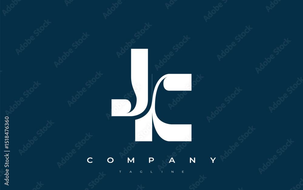 Fototapete jk abstract geometric logo design. modern and elegant logo design with simplistic typography element