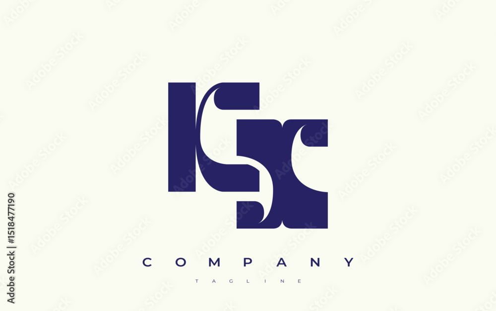 Fototapete kx abstract geometric logo design. modern and elegant logo design with simplistic typography element