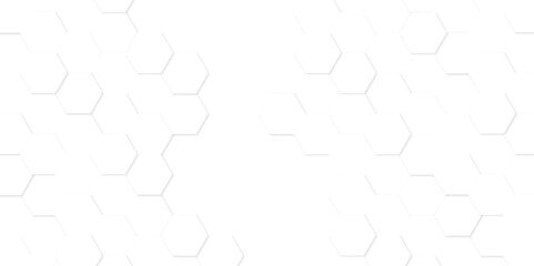 Minimal white hexagonal hexagon modern technology creative emboss light honeycomb polygonal web. abstract geometric science and mosaic tile with template texture background.	