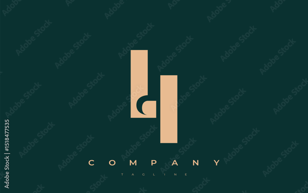 Fototapete li abstract geometric logo design. modern and elegant logo design with simplistic typography element