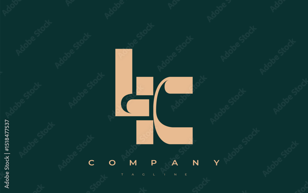 Fototapete lk abstract geometric logo design. modern and elegant logo design with simplistic typography element