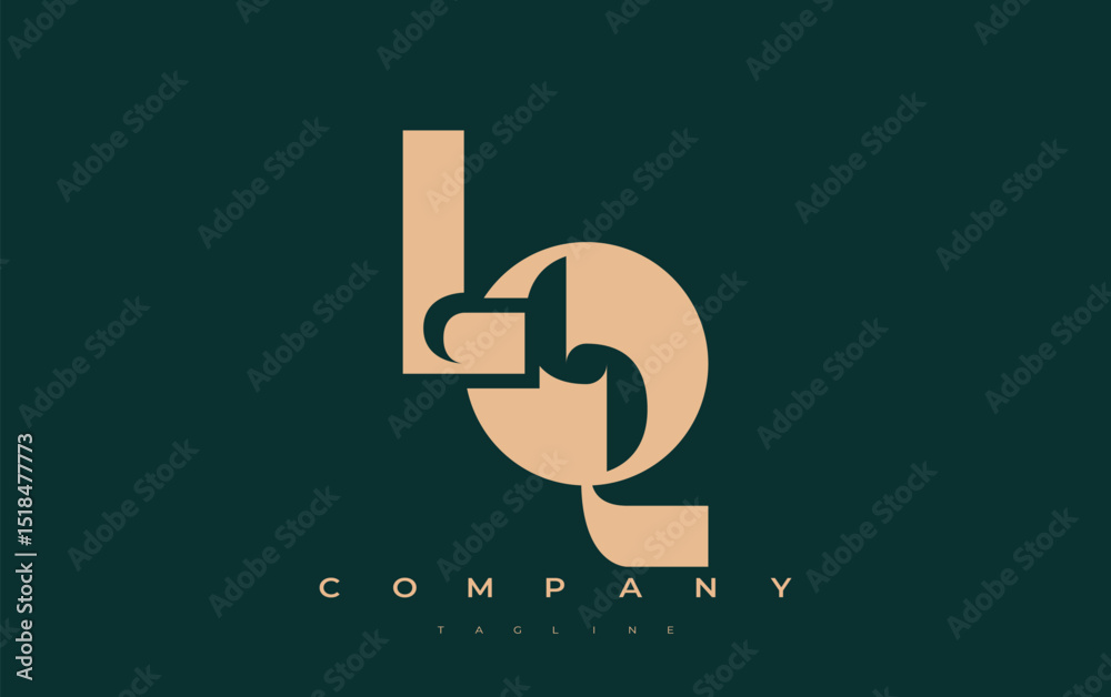 Fototapete lq abstract geometric logo design. modern and elegant logo design with simplistic typography element