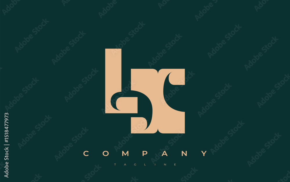Fototapete lx abstract geometric logo design. modern and elegant logo design with simplistic typography element