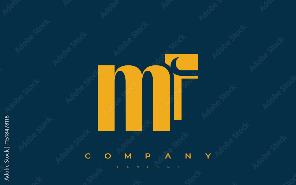 Fototapete mf abstract geometric logo design. modern and elegant logo design with simplistic typography element