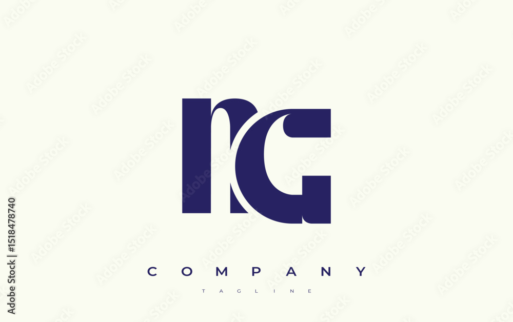 Fototapete ng abstract geometric logo design. modern and elegant logo design with simplistic typography element