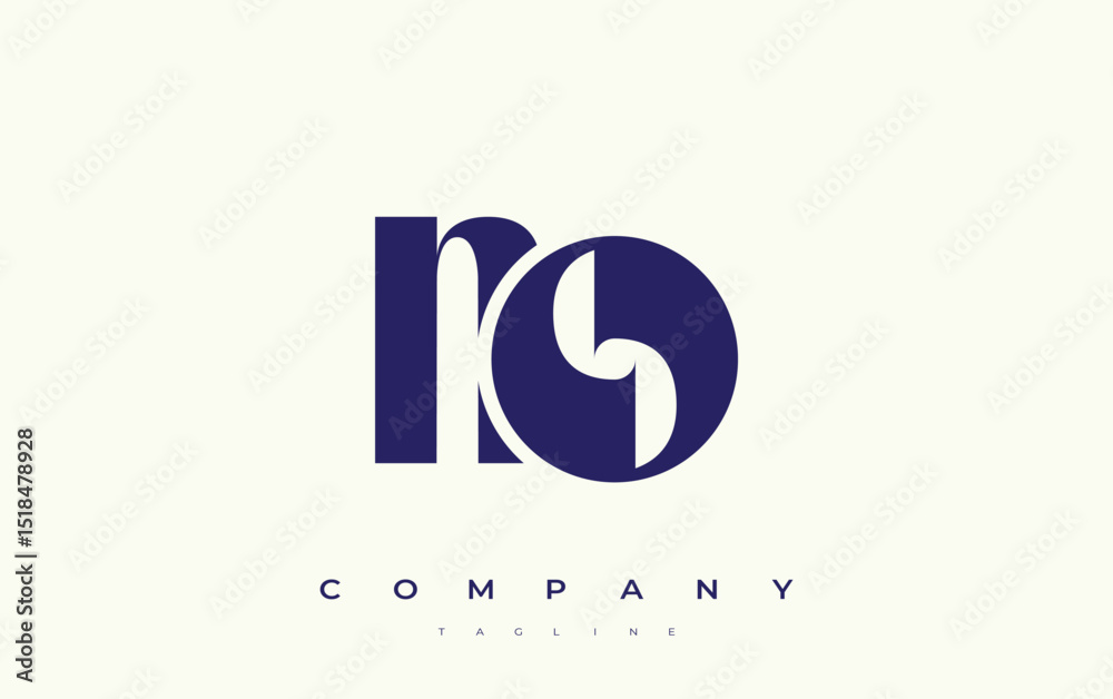 Fototapete no abstract geometric logo design. modern and elegant logo design with simplistic typography element