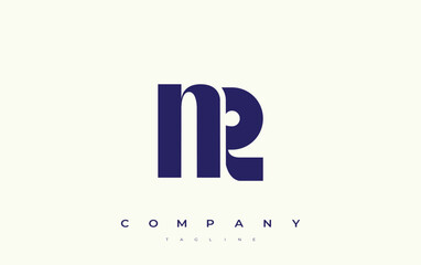 NR Abstract Geometric Logo Design. Modern and elegant logo design with simplistic typography elements, showcasing branding excellence.
