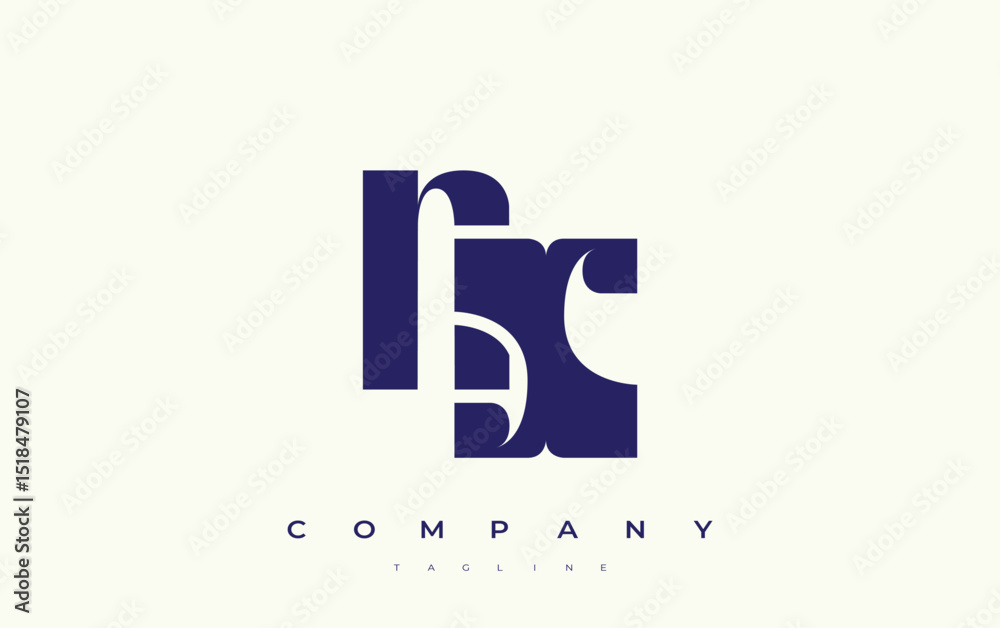 Fototapete nx abstract geometric logo design. modern and elegant logo design with simplistic typography element
