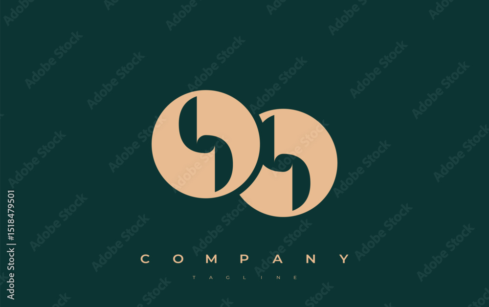 Fototapete oo abstract geometric logo design. modern and elegant logo design with simplistic typography element