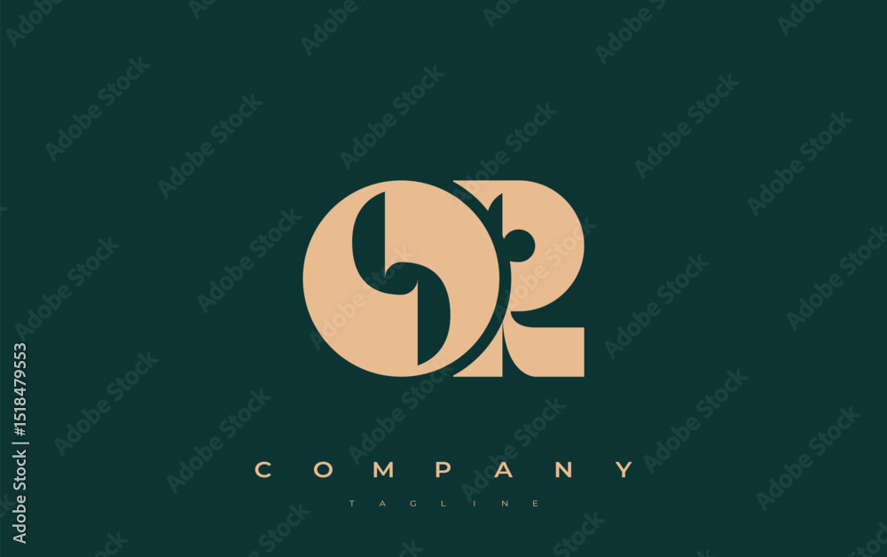 Fototapete or abstract geometric logo design. modern and elegant logo design with simplistic typography element