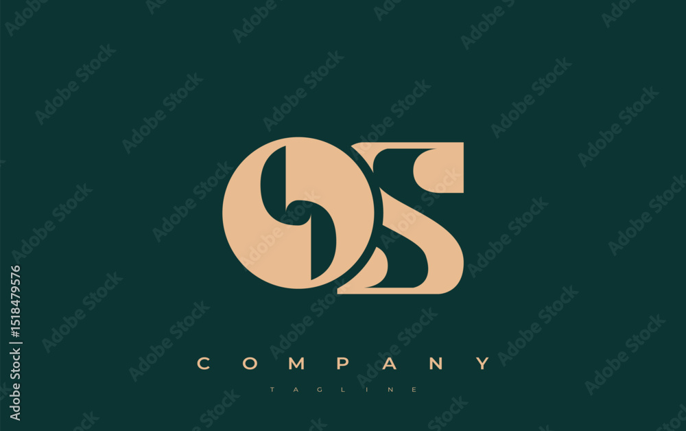 Fototapete os abstract geometric logo design. modern and elegant logo design with simplistic typography element