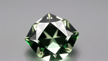 Dark Green Diamond-Cut Stone – Precious Gem Photography