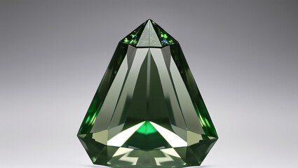 Dark Green Diamond-Cut Stone – Precious Gem Photography
