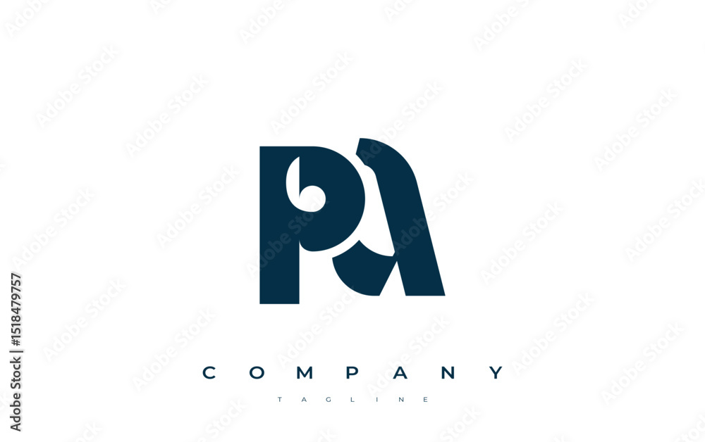 Fototapete pa abstract geometric logo design. modern and elegant logo design with simplistic typography element