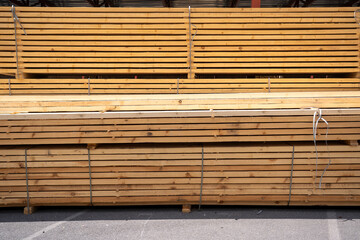 Wooden Planks and Beams for Carpentry and Construction Work