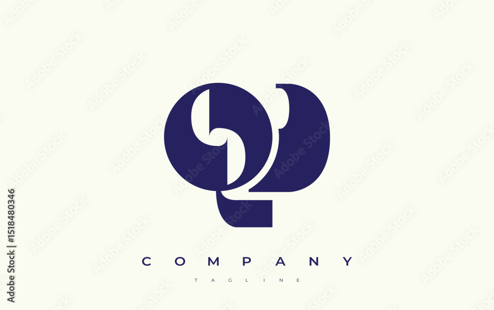 Fototapete qd abstract geometric logo design. modern and elegant logo design with simplistic typography element