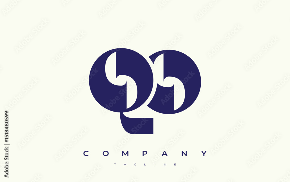 Fototapete qo abstract geometric logo design. modern and elegant logo design with simplistic typography element
