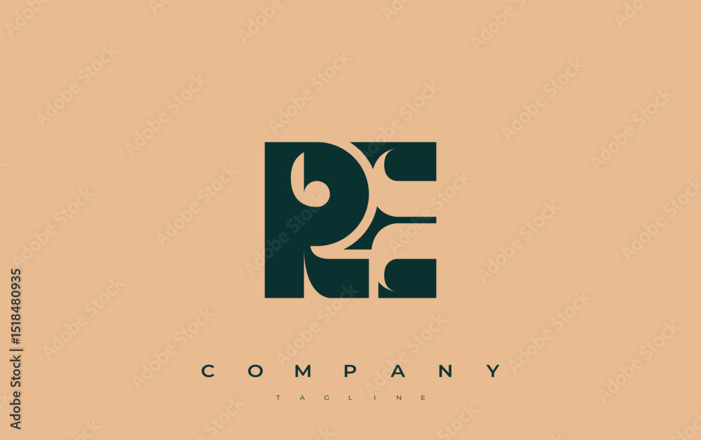 Fototapete re abstract geometric logo design. modern and elegant logo design with simplistic typography element