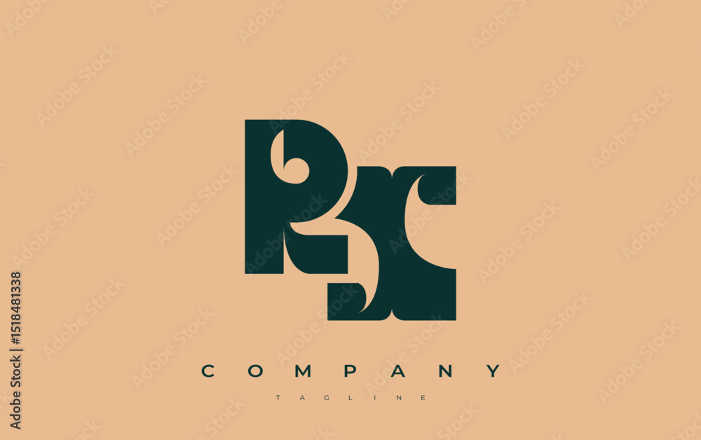 Fototapete rx abstract geometric logo design. modern and elegant logo design with simplistic typography element