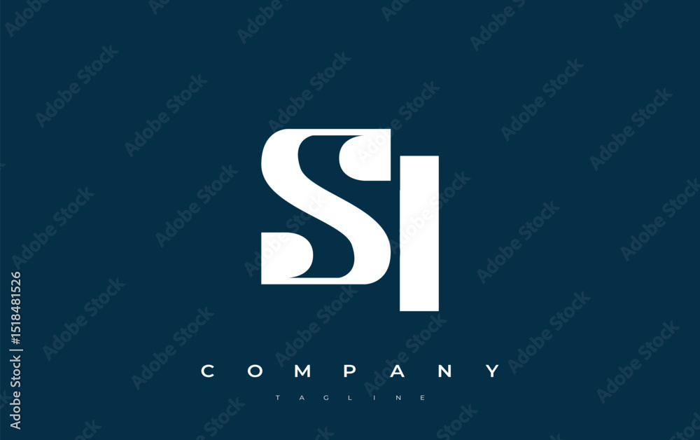 Fototapete si abstract geometric logo design. modern and elegant logo design with simplistic typography element
