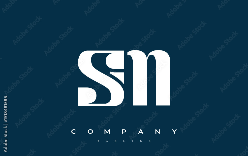 Fototapete sm abstract geometric logo design. modern and elegant logo design with simplistic typography element