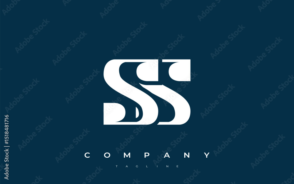 Fototapete ss abstract geometric logo design. modern and elegant logo design with simplistic typography element