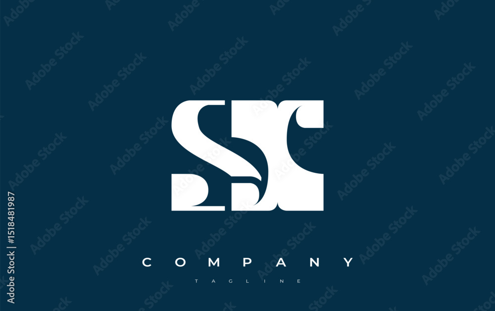 Fototapete sx abstract geometric logo design. modern and elegant logo design with simplistic typography element