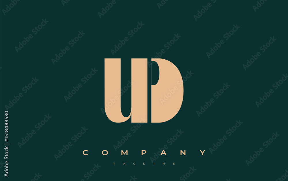 Fototapete ud abstract geometric logo design. modern and elegant logo design with simplistic typography element