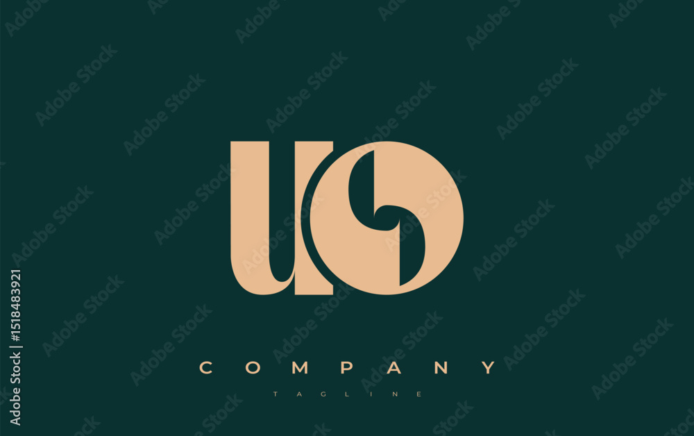 Fototapete uo abstract geometric logo design. modern and elegant logo design with simplistic typography element