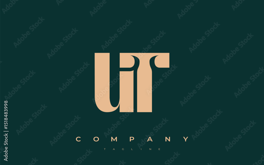 Fototapete ut abstract geometric logo design. modern and elegant logo design with simplistic typography element
