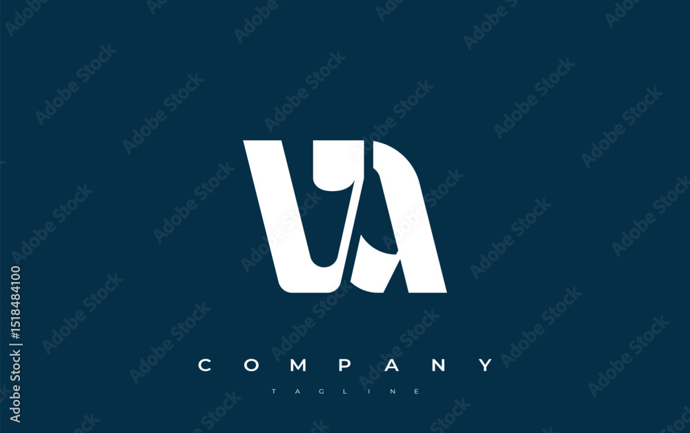 Fototapete va abstract geometric logo design. modern and elegant logo design with simplistic typography element