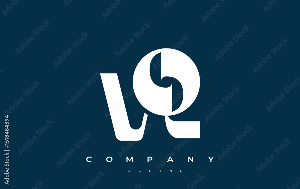 Fototapete vq abstract geometric logo design. modern and elegant logo design with simplistic typography element