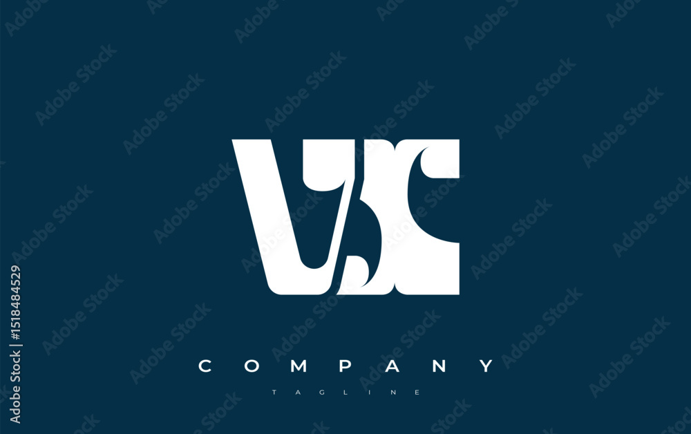 Fototapete vx abstract geometric logo design. modern and elegant logo design with simplistic typography element