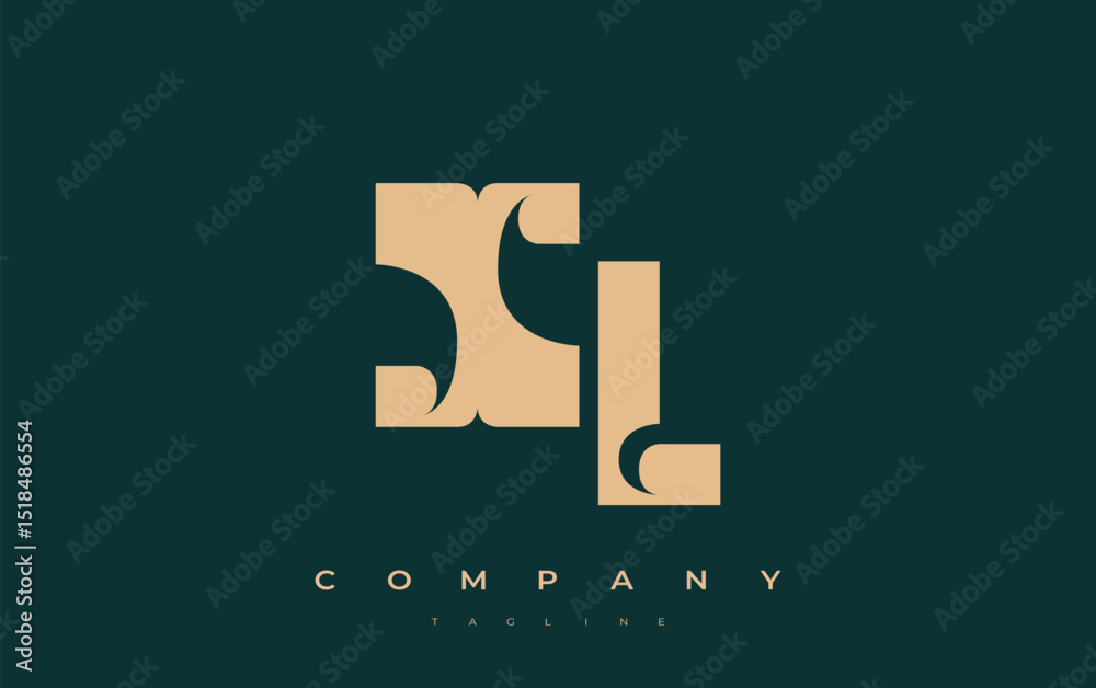 Fototapete xl abstract geometric logo design. modern and elegant logo design with simplistic typography element