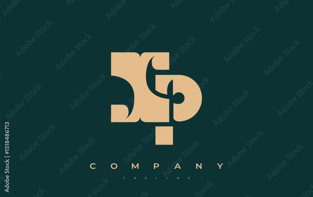 Fototapete xp abstract geometric logo design. modern and elegant logo design with simplistic typography element