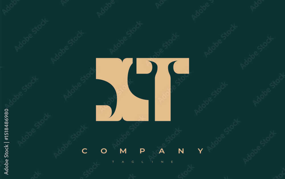 Fototapete xt abstract geometric logo design. modern and elegant logo design with simplistic typography element