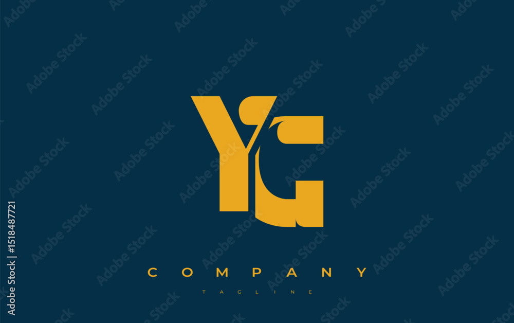Fototapete yg abstract geometric logo design. modern and elegant logo design with simplistic typography element