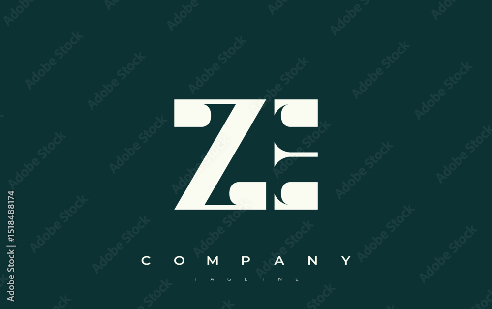 Fototapete ze abstract geometric logo design. modern and elegant logo design with simplistic typography element