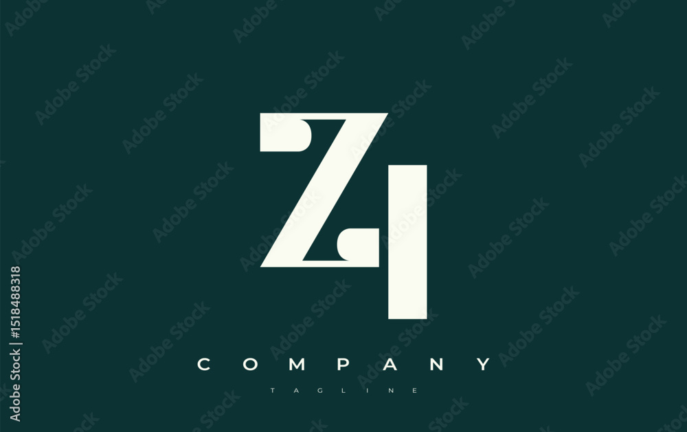 Fototapete zi abstract geometric logo design. modern and elegant logo design with simplistic typography element