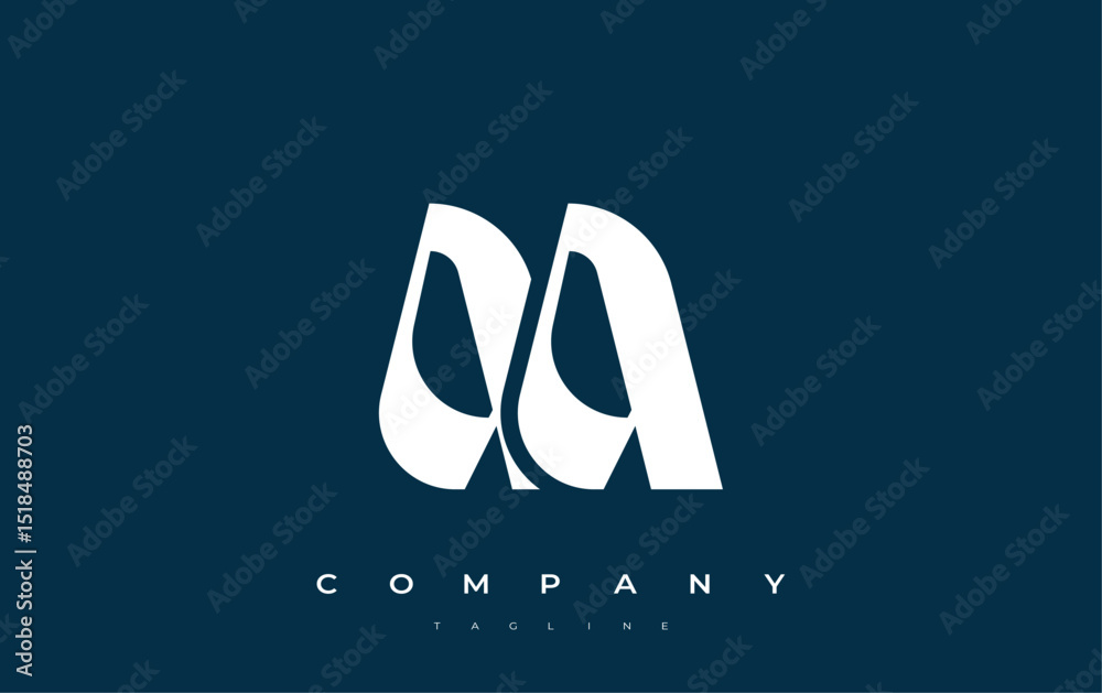Fototapete aa abstract geometric logo design. modern and elegant logo design with simplistic typography element