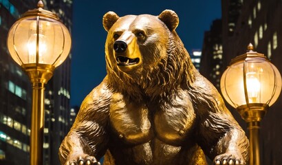 bear market is coming. bear Panic on the financial market