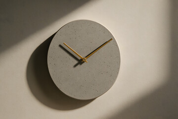 Minimalist Concrete Wall Clock