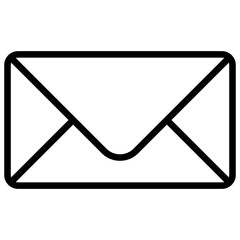 Message - outline style icon - Envelope icon representing email correspondence for inquiries and communication