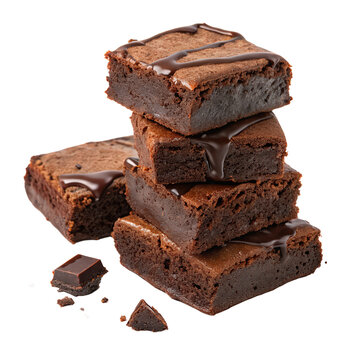 a stack of chocolate brownies png brownie pile png chocolate dessert png baked treat stack png transparent background image