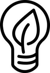 Lightbulb with Leaf, ecology symbol


